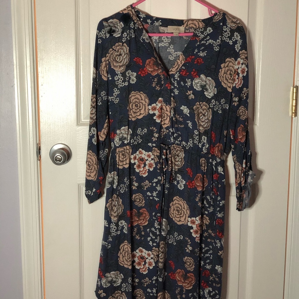 Size S Loft Outlet lightweight drawstring dress